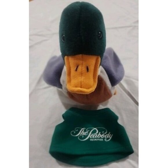 Vintage Memphis Peabody Mallard Duck Plush Toy Clicks But No Sound Original Tag - Picture 1 of 14